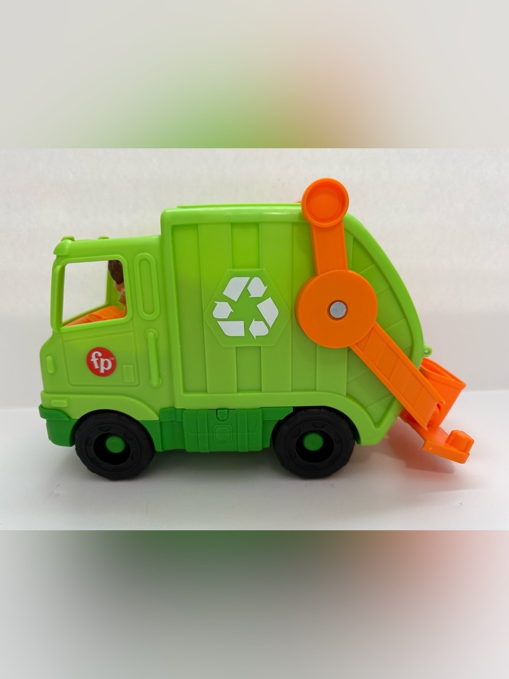 Fisher-Price Little People Musical Toy Recycling Truck Garbage Vehicle - Picture 3 of 9